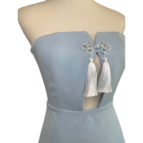 SAU LEE Isla Dress in Baby Blue 2 New Womens Strapless Cocktail Party - Picture 7 of 12